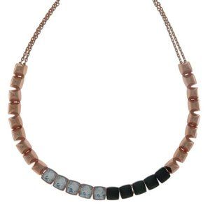 Swarovski Glance Multi Color Rose Gold Plated Necklace NEW